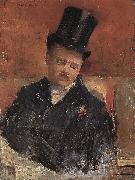 Max Buri Bildnisstudie des Malers Franz Multerer France oil painting artist